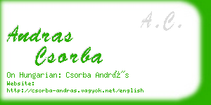 andras csorba business card